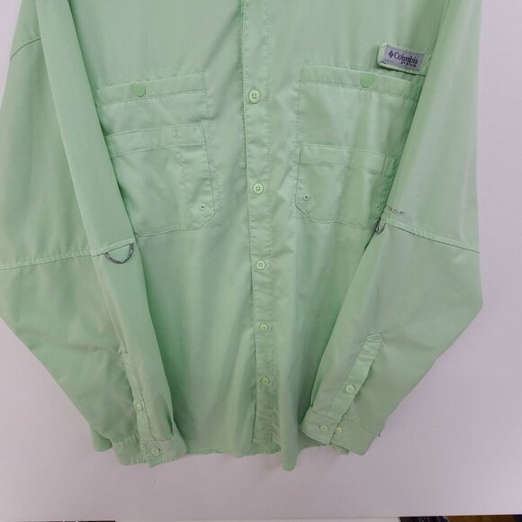 *16. Columbia Sportswear Bait Caster Long Sleeve Shirt Size XL Size Green - Picture 3 of 8